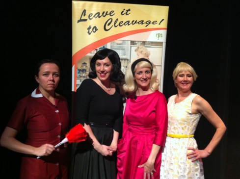 You can't tell, but one of us forgot to wear nylons.